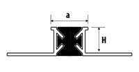 B09a dilatační profil standard (nákres) | kovové profily havos s.r.o.