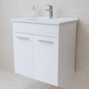 Koupelnová sestava s umyvadlem zrcadlem a osvětlením Vitra Mia 59x61x39,5 cm bílá lesk MIASETFP60B. obr. 4 