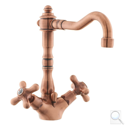 Umyvadlová baterie Paffoni Ricordi s výpustí měď IR085RM. 