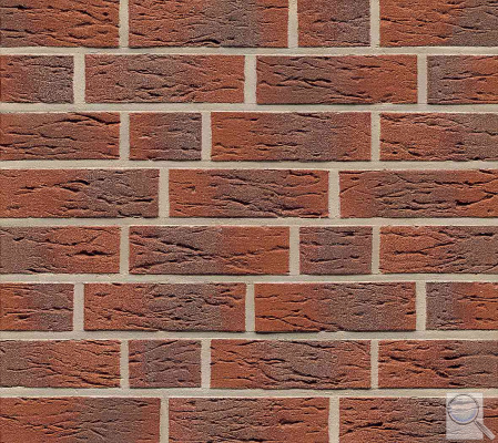 Lícová cihla K 335 carmesi antic mana. Obkladový pásek,  Lícová cihla