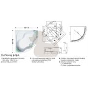 Rohová vana Ravak Gentiana 140x140 cm, 150x150 cm akrylát. obr. 3