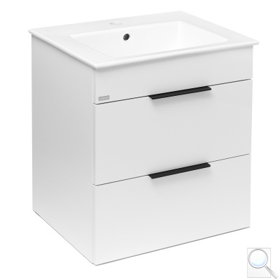 Koupelnová skříňka s umyvadlem Jika Plan 55x44,1x62,2 cm bílá H4536121763001. obr. 1