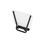 Sprchové sedátko Ravak OVO B sklopné šířka 36 cm průsvitně bílá/černá B8F0000060. obr. 2 