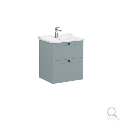 Koupelnová skříňka s umyvadlem Vitra Root 60x67x46 cm zelená mat ROOTC60GINTC. obr. 1