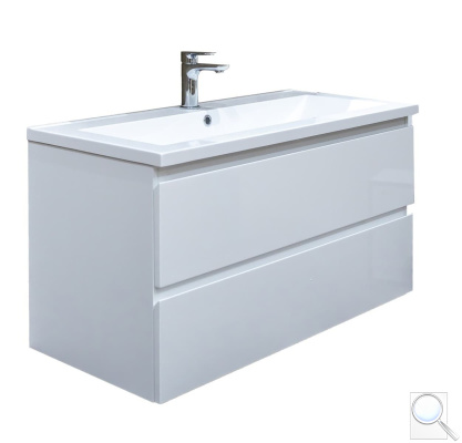 Koupelnová skříňka s umyvadlem SAT B-Way bílá lesk BWAY2100WU. obr. 1