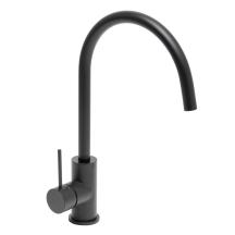 Dřezová baterie SAT Aurum s otočným ramínkem černá matná SATBAUR280C