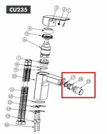 Bidetový kloub set CU235 Optima NDCU23519