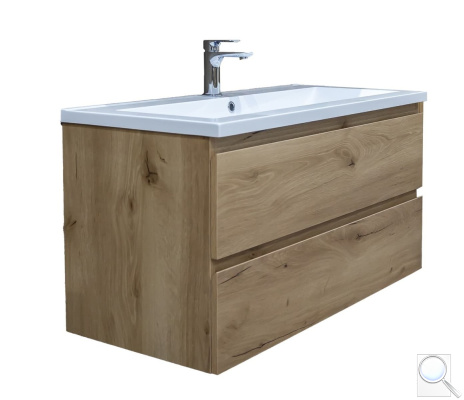 Koupelnová skříňka s umyvadlem SAT B-Way dub mat BWAY2100OAKU. obr. 1