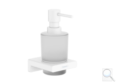Dávkovač mýdla Hansgrohe AddStoris s držákem matná bílá 41745700. obr. 1