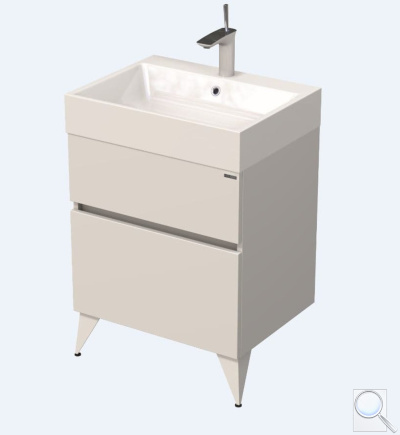 Koupelnová skříňka pod umyvadlo Naturel Luxe 60x56x46 cm bílá mat LUXE60BMBU. 