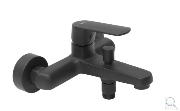 Vanová baterie SAT Feel bez sprchového setu 150 mm černá matná SATBSFEEL222C. obr. 1