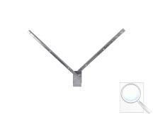 Bavolet na čtyřhranný sloupek PILOFOR® 60×60 mm, tvar V, Zn