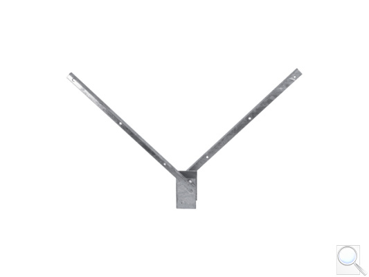 Bavolet na čtyřhranný sloupek PILOFOR® 60×60 mm, tvar V, Zn. 