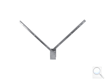 Bavolet na čtyřhranný sloupek PILOFOR® 60×60 mm, tvar V, Zn. 