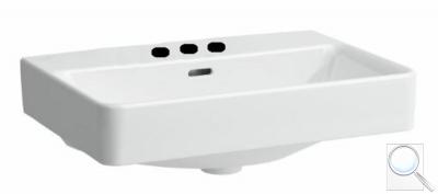 Umyvadlo na desku Laufen Pro 55x38 cm tři otvory pro baterii H8129520001081 obr. 1