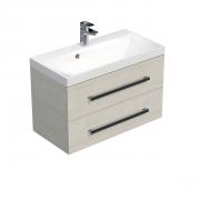 Koupelnová skříňka s umyvadlem Naturel Cube Way 60x53x40 cm, 80x53x40 cm, 100x53x40 cm dub chamonix (80x53x40 cm CUBE280ZDC)
