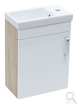 Koupelnová skříňka s umyvadlem Naturel Vario Dekor 40x50x22 cm bílá lesk VARIO240DBBL.