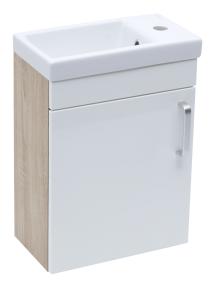 Koupelnová skříňka s umyvadlem Naturel Vario Dekor 40x50x22 cm bílá lesk VARIO240DBBL