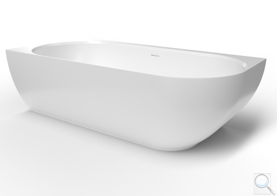 Volně stojící vana SAT Nelly z litého mramoru bílá. 