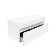 Koupelnová skříňka s umyvadlem SAT Evolution 98x30x44,8 cm bílá mat SATEVO100WMU2. obr. 2 