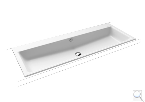 Zápustné umyvadlo Kaldewei Puro 120x46 cm alpská bílá bez otvoru pro baterii KW3169. obr. 1
