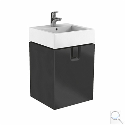 Koupelnová skříňka pod umyvadlo Kolo Twins 50x57x46 cm černá mat 89485000. obr. 1