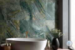 Dlažba Fineza Rainbow Glitter vast sea zelená - 