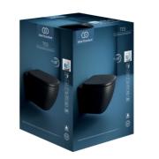 WC závěsné se sedátkem softclose Ideal Standard Tesi silk black mat zadní odpad T5361V3. obr. 7 