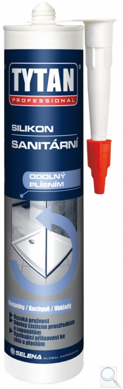 Silikon sanitární Tytan. 