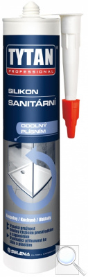 Silikon sanitární Tytan. 