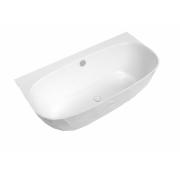 Volně stojící vana SAT Meda 160x80 cm litý mramor levá i pravá bílá SATME1600Z. &nbsp;(2)