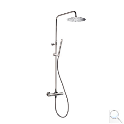 Sprchový systém SAT na stěnu s termostatickou baterií PVD Gun Metal SATDASSTK. obr. 1