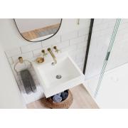 Umyvadlo Kaldewei Puro 3163 46x46 cm alpská bílá bez otvoru pro baterii 901306003001. (2)