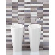 Skleněná mozaika Mosavit Geo gris šedá šedá.