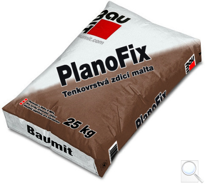 Zdicí malta tenkovrstvá Baumit PlanoFix. 