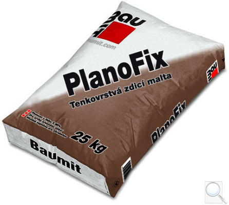 Zdicí malta tenkovrstvá Baumit PlanoFix. 
