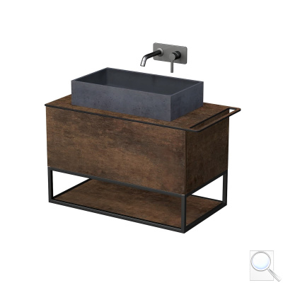 Koupelnová skříňka pod umyvadlo Naturel Oxo 90x58x50 cm měď mat OXO901ZKDPM. obr. 1