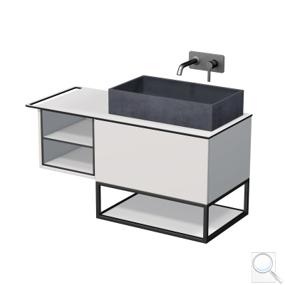 Koupelnová skříňka pod umyvadlo Naturel Oxo 110x58x50 cm bílá mat OXO110P701ZKDLBM. obr. 1