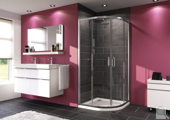 Sprchový kout čtvrtkruh 80x80, 90x90 cm Huppe Next. 