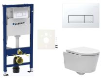 Závěsný WC set Geberit do lehkých stěn / předstěnová montáž+ WC SAT Brevis SIKOGESBRED50