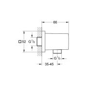 Podomítkový vývod Grohe Euphoria Cube chrom 27704000. technický nákres 