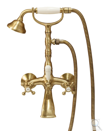 Vanová baterie Paffoni Belinda se sprchovým setem 150 mm bronz FBL023BR. 