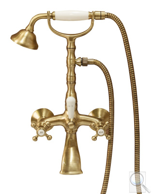 Vanová baterie Paffoni Belinda se sprchovým setem 150 mm bronz FBL023BR. 