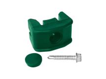 Příchytka panelu PILOFOR® PVC na sloupek průměr 48 mm, včetně šroubu, zelená