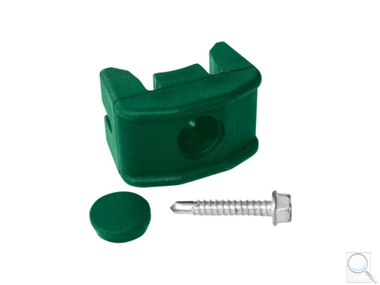 Příchytka panelu PILOFOR® PVC na sloupek průměr 48 mm, včetně šroubu, zelená. 