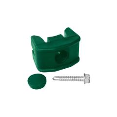 Příchytka panelu PILOFOR® PVC na sloupek průměr 48 mm, včetně šroubu, zelená