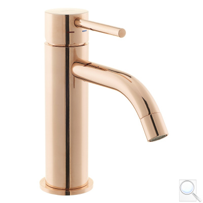 Umyvadlová baterie Paffoni Light bez výpusti růžové zlato LIG071ROSE. 