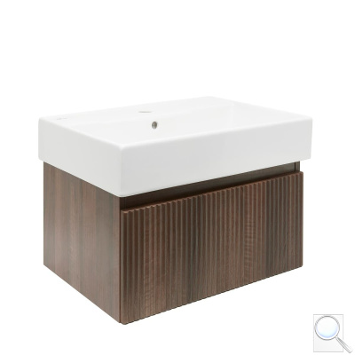 Koupelnová skříňka s umyvadlem SAT Evolution 58x30x44,8 cm ořech mat SATEVO60NAU2. obr. 1