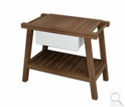 Koupelnová skříňka pod umyvadlo Naturel Solid 92x50 cm buk/bílá SIKONSAPM095 obr. 1
