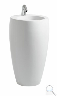 Volně stojící umyvadlo Laufen Alessi One 53x53 cm otvor pro baterii uprostřed H8119724001041. obr. 1